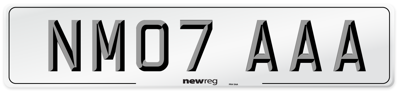 NM07 AAA Number Plate from New Reg